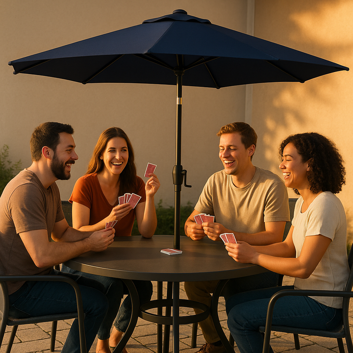 NavyTech Pro - 9ft Octagonal Market Umbrella with Rib Replacement Technology