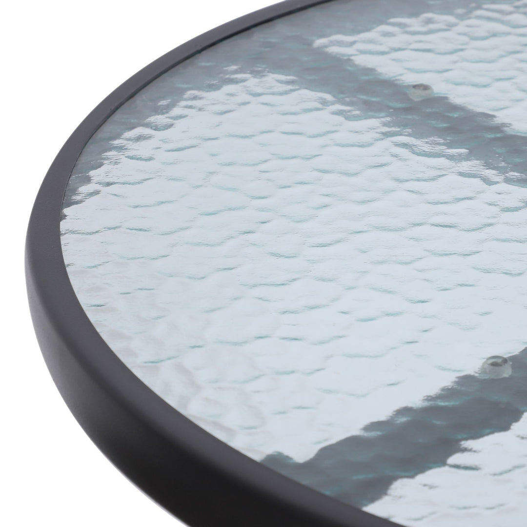 Outsunny Bistro Bliss: 3-Piece High-Top Patio Set with Round Table & 2 Bar Stools in Black/Tan