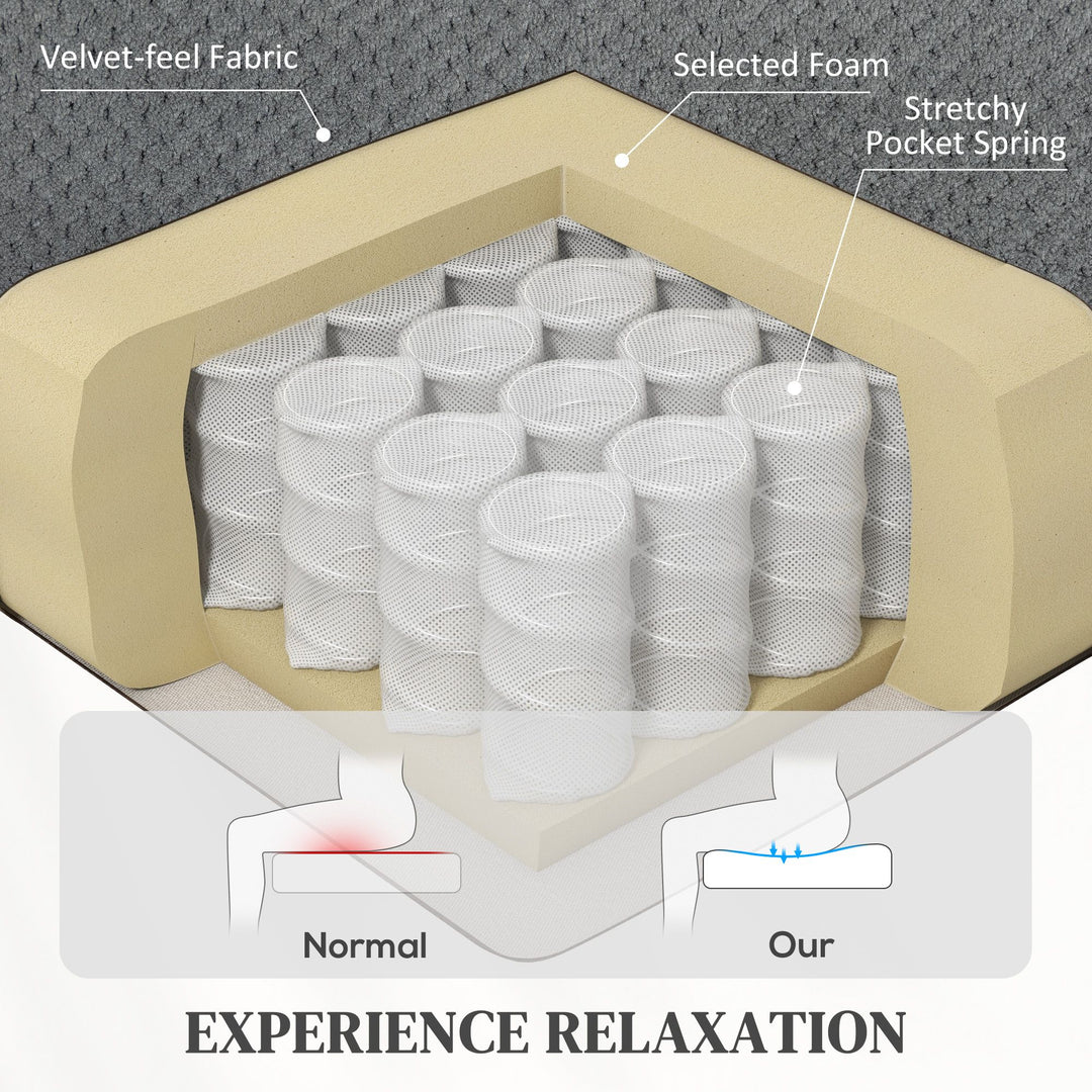 HOMCOM Recliner Massage Armchair with Heat, Oversized Swivel Rocker with Footrest, Remote and Side Pockets, Gray