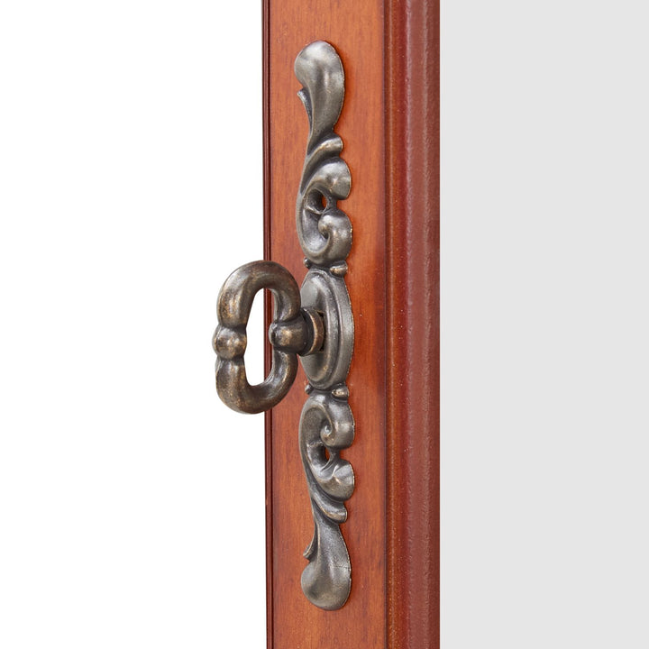 Corner Curio Cabinet with 5 Shelves and Lighting System, Walnut(E26 light bulb not included)