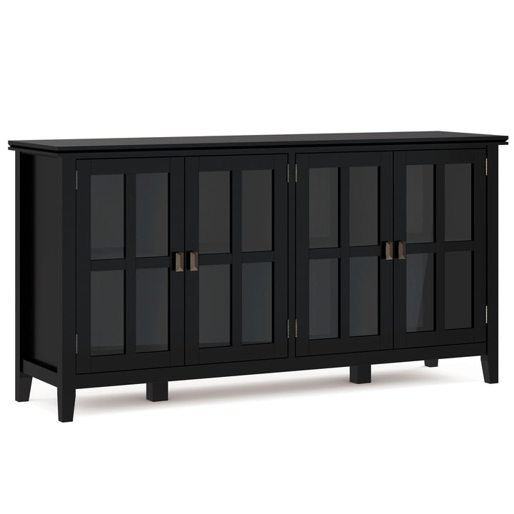Artisan - Wide 4 Door Storage Cabinet - Black