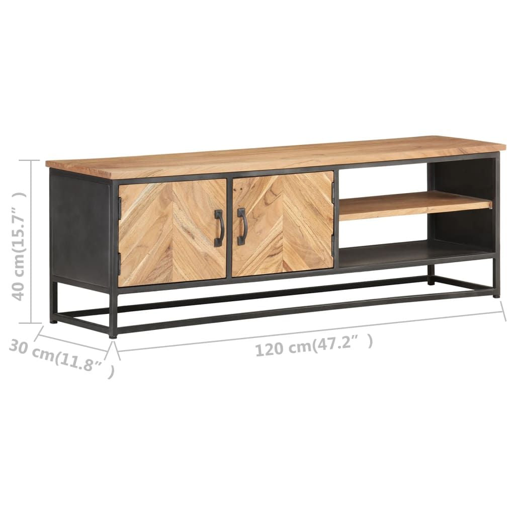 TV Stand 47.2"x11.8"x15.7" Solid Wood Acacia