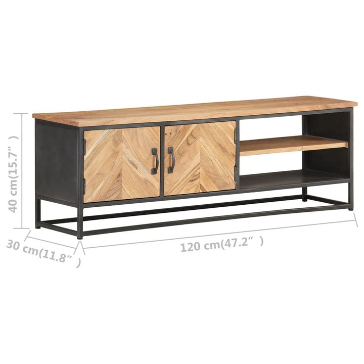 TV Stand 47.2"x11.8"x15.7" Solid Wood Acacia