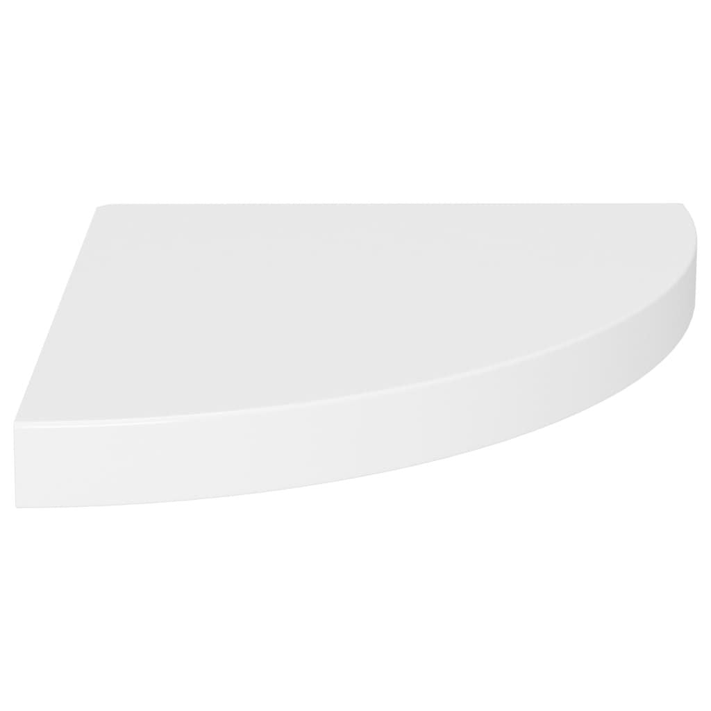 Floating Corner Shelves 4 pcs White 13.8"x13.8"x1.5" MDF