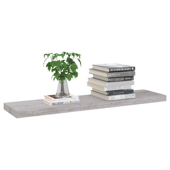 Floating Wall Shelves 4 pcs Concrete Gray 35.4"x9.3"x1.5" MDF