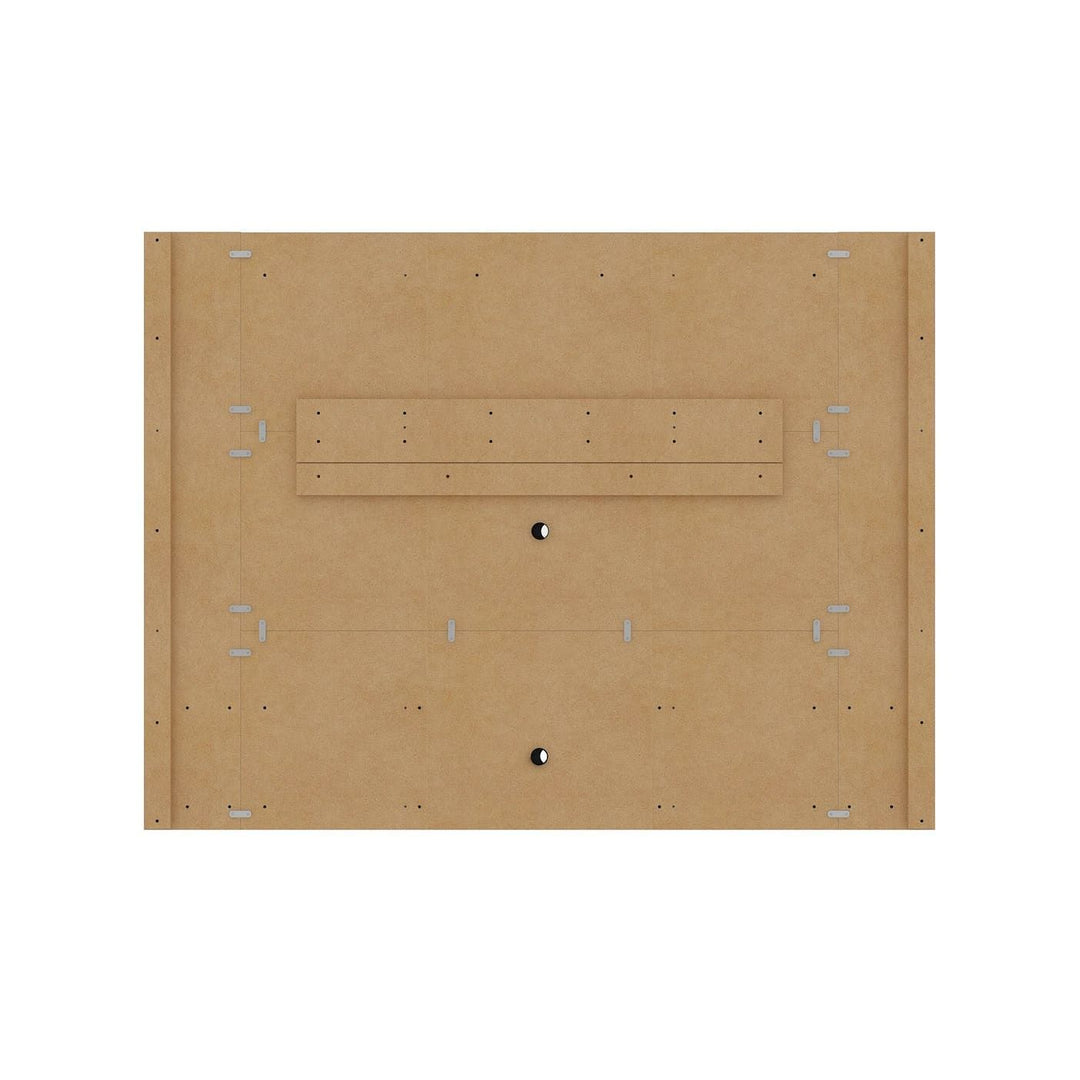 Manhattan Comfort Liberty 70.86 Floating Wall Entertainment Center with Overhead Shelf in Rustic Brown