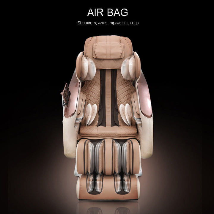 3D Full Body Zero Gravity Shiatsu Electric Massage Chair SL-Track Recliner with Airbag Speaker LCD Touch Screen+Mini Remote Voice Control Back Heat