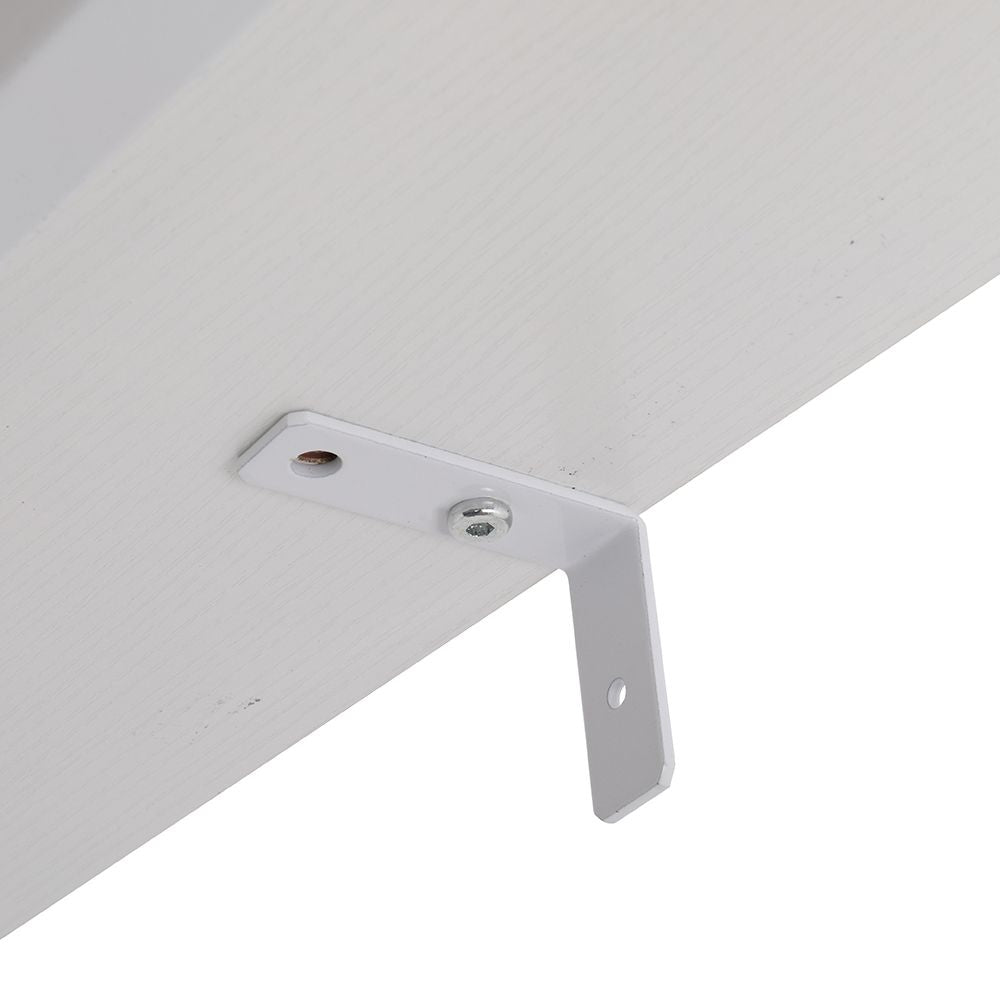 5-Shelf Wood Ladder Bookcase with Metal Frame Industrial 5-Tier Modern Ladder Shelf