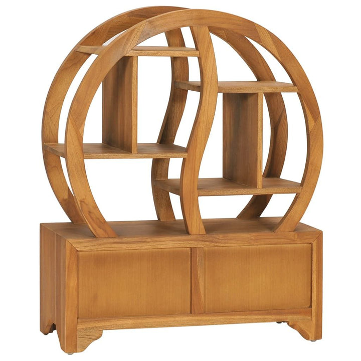 Cabinet with Yin Yang Shelf 26.8"x10.2"x32.7" Solid Wood Teak