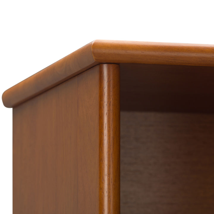 Draper - Mid Century Wide Bookcase and Storage Unit - Teak Brown