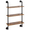 VEVOR Industrial Pipe Shelf 3 Tier 24x7.87in Wall-Mount for Kitchen Bedroom