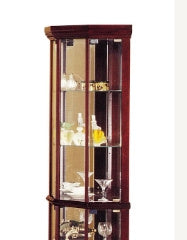 Huxley Cherry Finish Curio Cabinet (Corner)