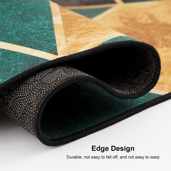 5' x 7' Green&Black&Gold Modern Geometirc Rectangle Indoor Area Rug Living Room&Bedroom