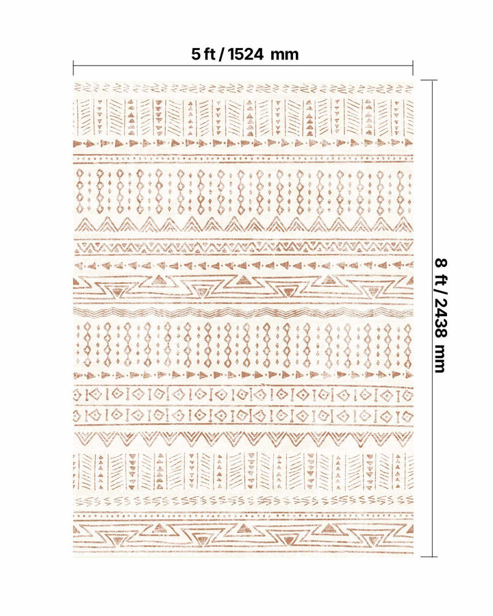 Large Area Rug 5 x 8 ft Anti-Skid and Tear-Resistant Floor Mat Modern Beige