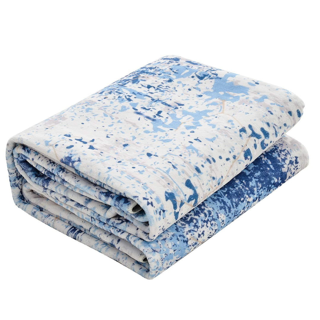 Large Area Rug 5 x 7 ft Anti-Skid and Tear-Resistant Floor Mat Modern Blue