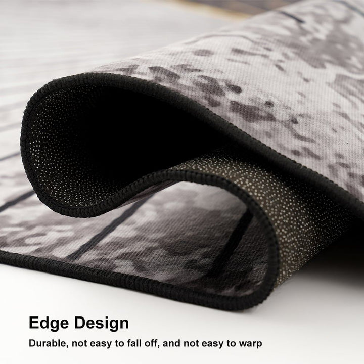 4' x 4' Modern Abstract Gray & Gold Mix Colours Round Area Rug Decorative Carpet