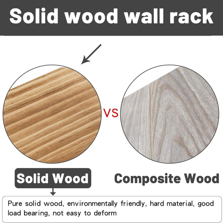 3 Pcs Wood Floating Shelves 3 Size Rustic Brown Wall Shelves Room Hanging Book Shelves Small Farmhouse Decor Wall Mounted Display for Living Room Bedroom Kitchen Bathroom Office