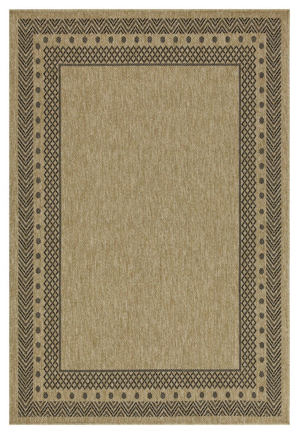 Earth GC_NTL1006 Jute/Black 7 ft. 10 in. x 10 ft. 3 in. Indoor/Outdoor Area Rug