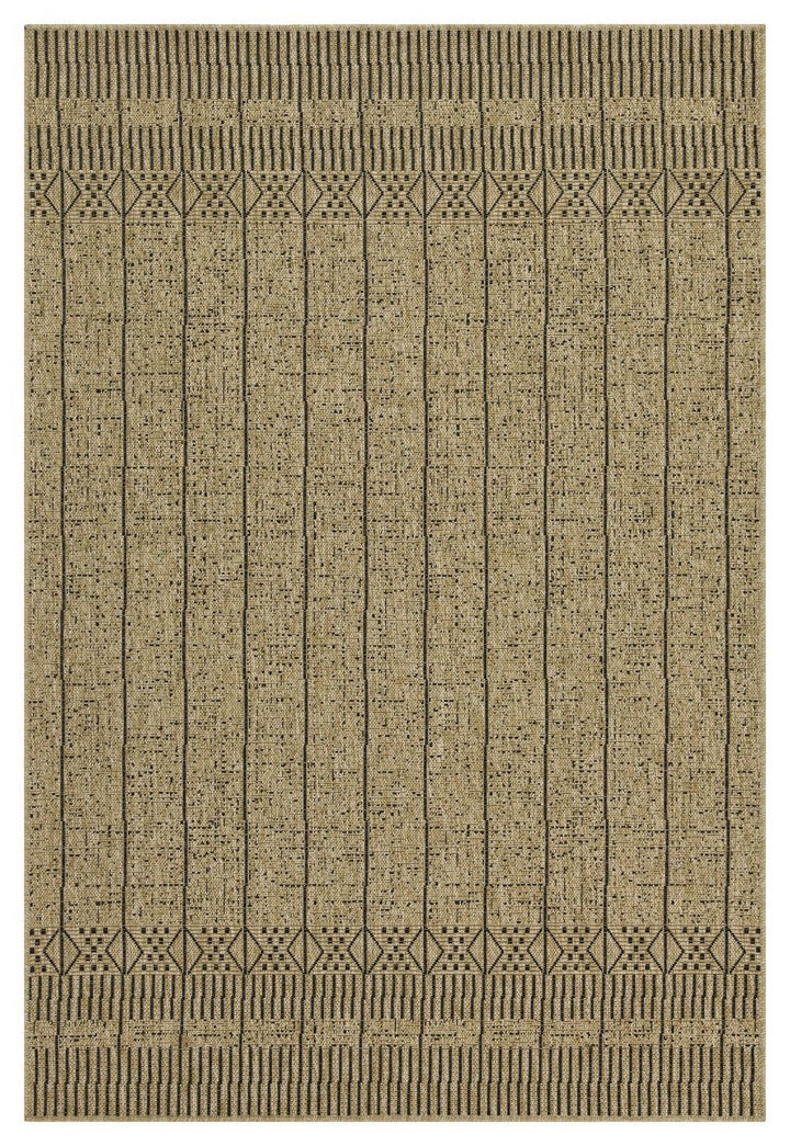 Earth GC_NTL1008 Jute/Black 7 ft. 10 in. x 10 ft. 3 in. Indoor/Outdoor Area Rug