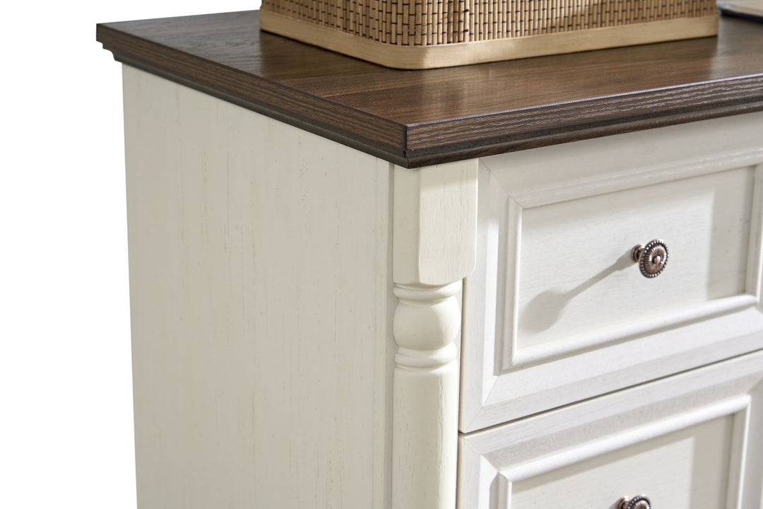 7 Drawer Dresser Chest for Bedroom with Wooden Base and Riser Trim, Wooden Rustic Rustic Chest of Drawers, Storage Dresser for Bedroom, Living Room