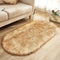 Oval Faux Sheepskin Plush Rug – Super Soft Washable Accent | Bedroom Living Room Carpet | Trufairs