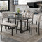 6-Piece Dining Modern 6-Piece Dining Table and Chair Set – Special-Shaped Legs & Foam Cushioned Seats | Dining Room Furniture | Trufairs Table and Chair Set with Special-shaped Legs and Foam-covered Seat Backs&Cushions for Dining Room
