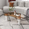 Contemporary Glass Accent Coffee Table – Sleek Modern Centerpiece | White Living Room Table | Trufairs