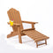 All-Season Recliner Adirondack – Folding Chair w/ Slide-Out Ottoman & Cupholder | Patio Lounge | Trufairs