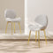 Minimalist Teddy Velvet Dining Chairs – Plush Comfort & Gold Legs | Designer Seating Set | Trufairs