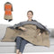 USB Heated Poncho Shawl Blanket – 6-Zone, Dual Switch Comfort | Zipper & Pocket | Trufairs