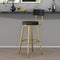 Contemporary Velvet Bar Stool – Plush Upholstered Black Seat | Modern Kitchen Seating | Trufairs