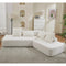 128"Minimalist Cloud Sectional Couch ,Modern Couches ,4-Seater ,No Assembly,Two modular sofa,Boucle Teddy Fabric, upholstered , anti-wrinkle fabric, Beige