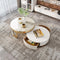 AuraNest Round Coffee Table – Sintered Stone Top & Storage | Modern Nesting | Trufairs
