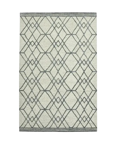Vista Duncan Ivory Hand-Hooked Wool Area Rug 9'x13'