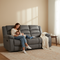 40" Contemporary Grey Fabric Sofa