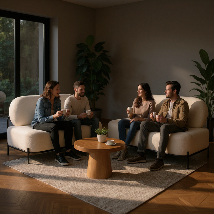 Arendal Sofa Vanilla – Plush Contemporary Style | Modern Lounge Sofa | Trufairs