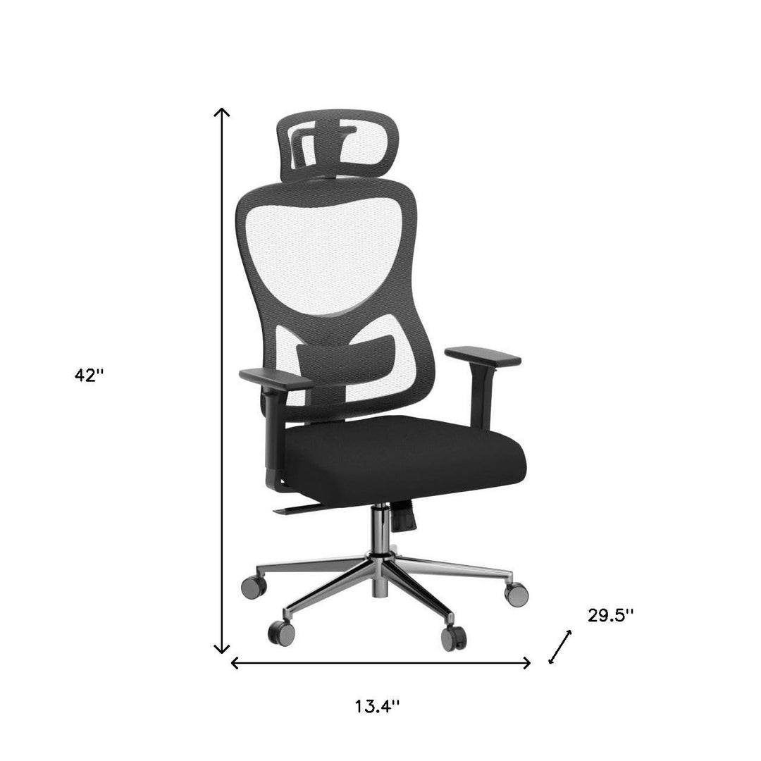 Ergonomic Mesh Office Chair High Back Computer Desk Chair Adjustable Headrest Lumbar Support 3D Armrests Black