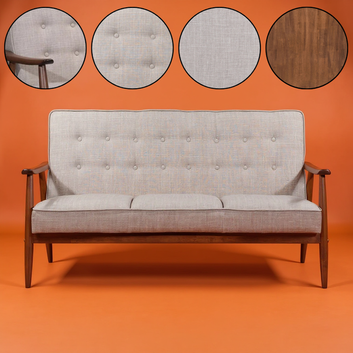 Rocky Sofa PuttyRocky Sofa Putty – Sleek Mid-Century Modern Comfort | Sofa | Trufairs