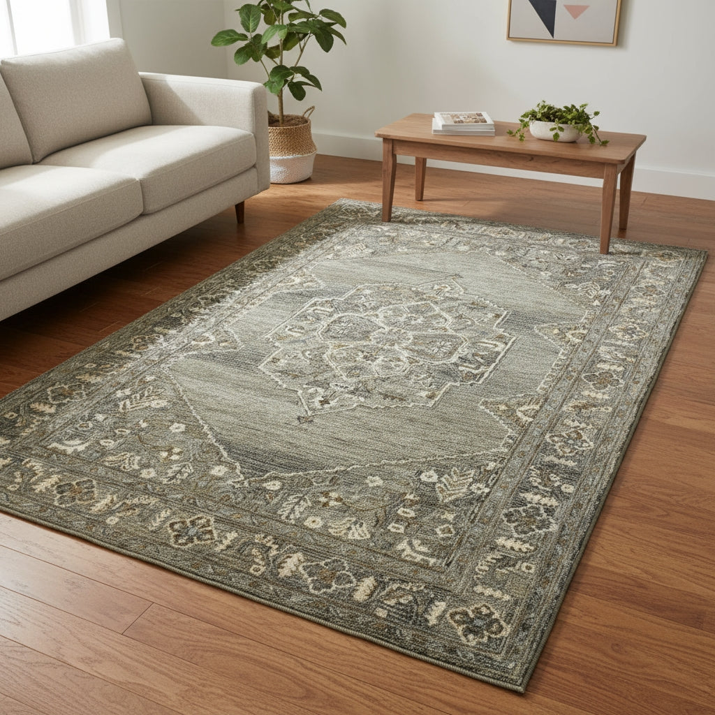 Vestige Kersey Brown Hand-Tufted Wool Blend Area Rug 9'x13'