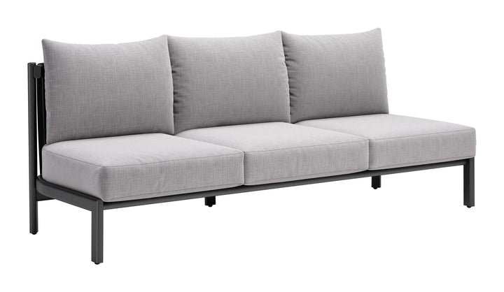Elegant Comfort Sofa – Weatherproof Gray | Modern Seating | Trufairs