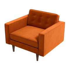 Casey Burnt Orange Velvet Lounge Chair