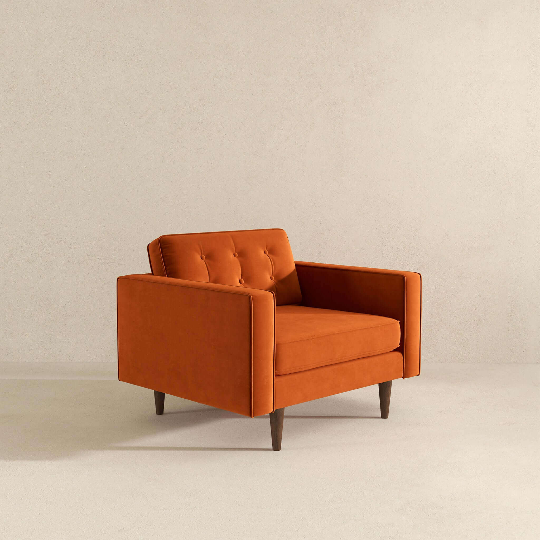 Casey Burnt Orange Velvet Lounge Chair