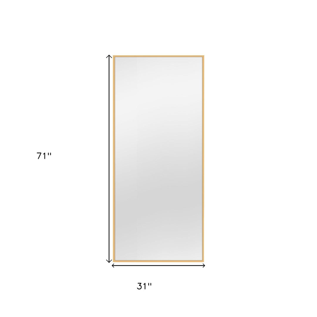 71" Gold Metal Framed Bathroom Vanity Mirror