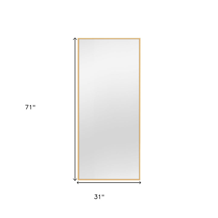 71" Gold Metal Framed Bathroom Vanity Mirror