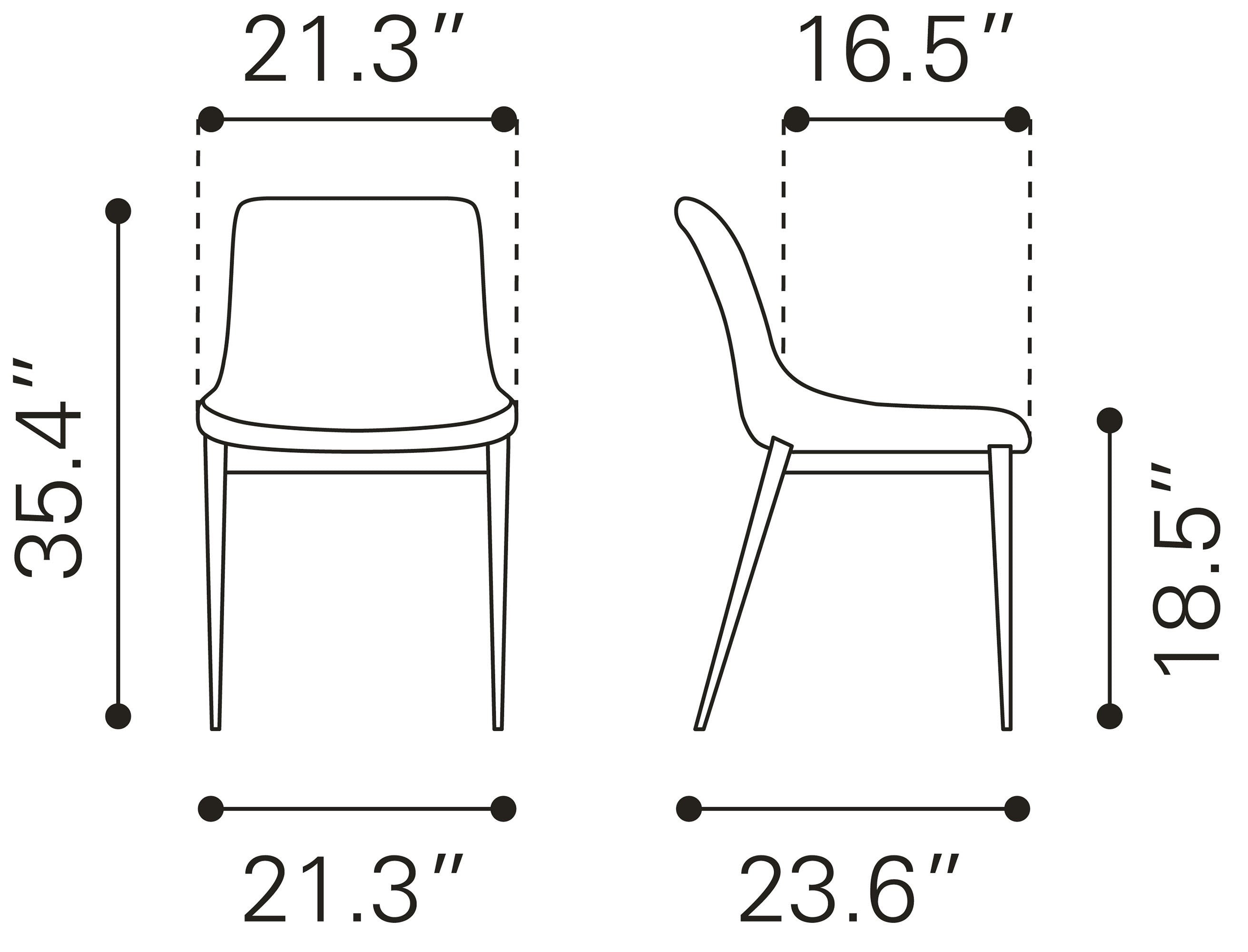 Magnus Dining Chair Brown & Walnut