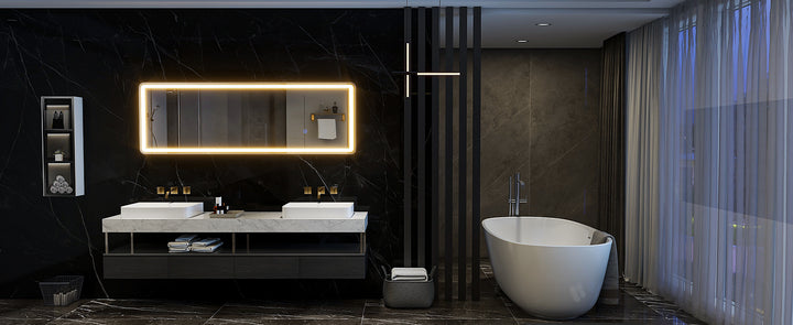 60"x16" Full Length Mirror with Lights,LED Mirror Full Length,Lighted Floor Mirror with Stand,Full Body Mirror with Dimming & 3