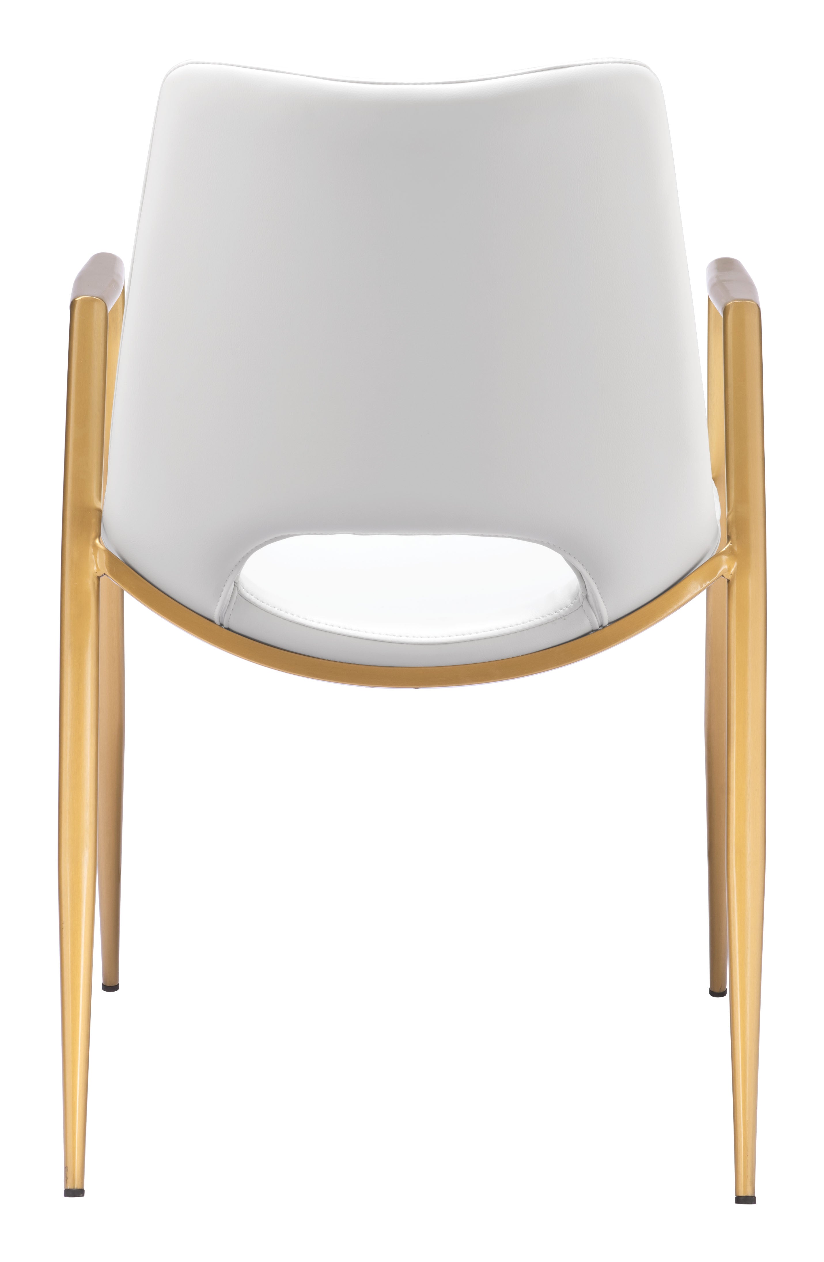 Desi Dining Chair (Set of 2) White & Gold