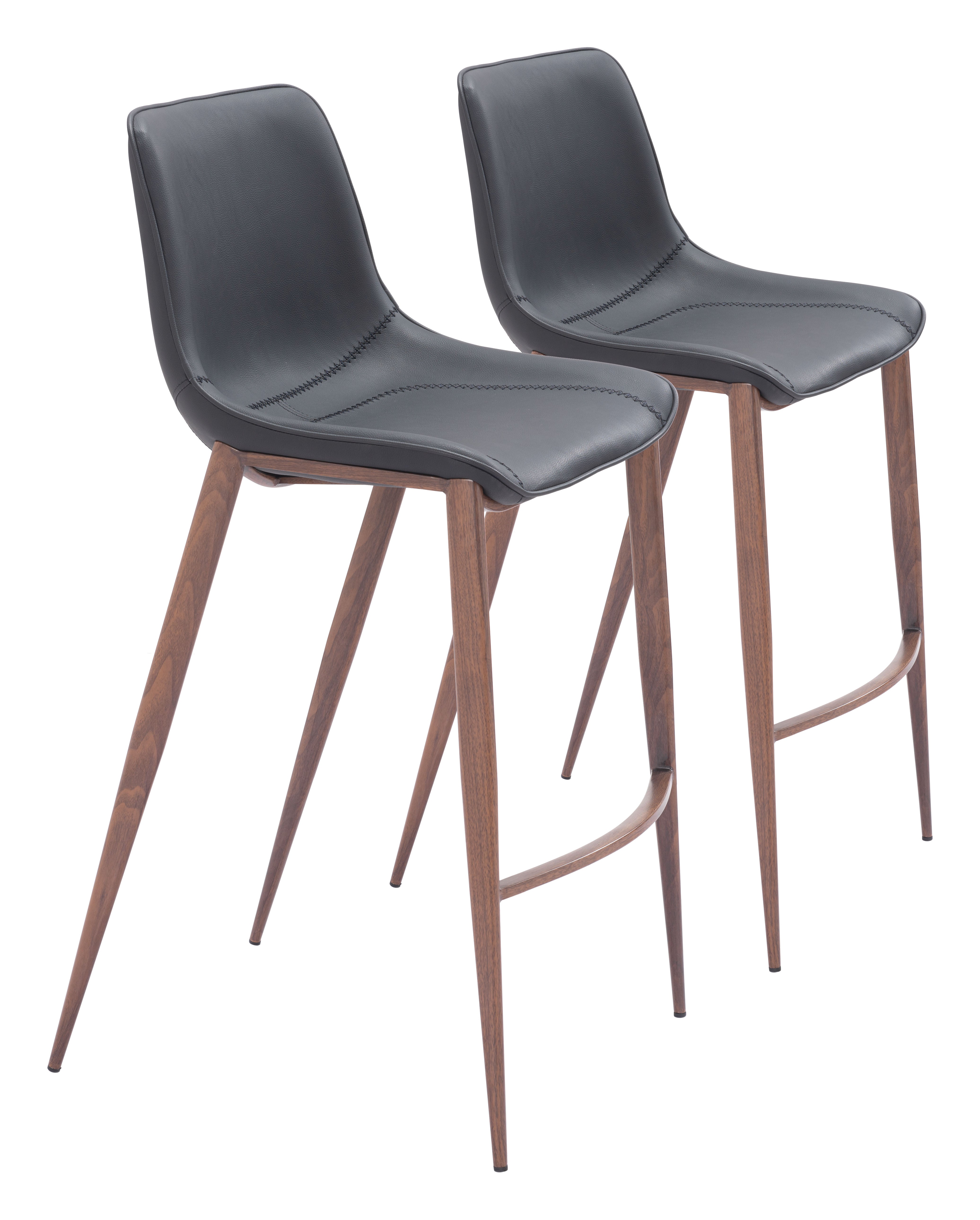 Magnus Barstool Black & Walnut