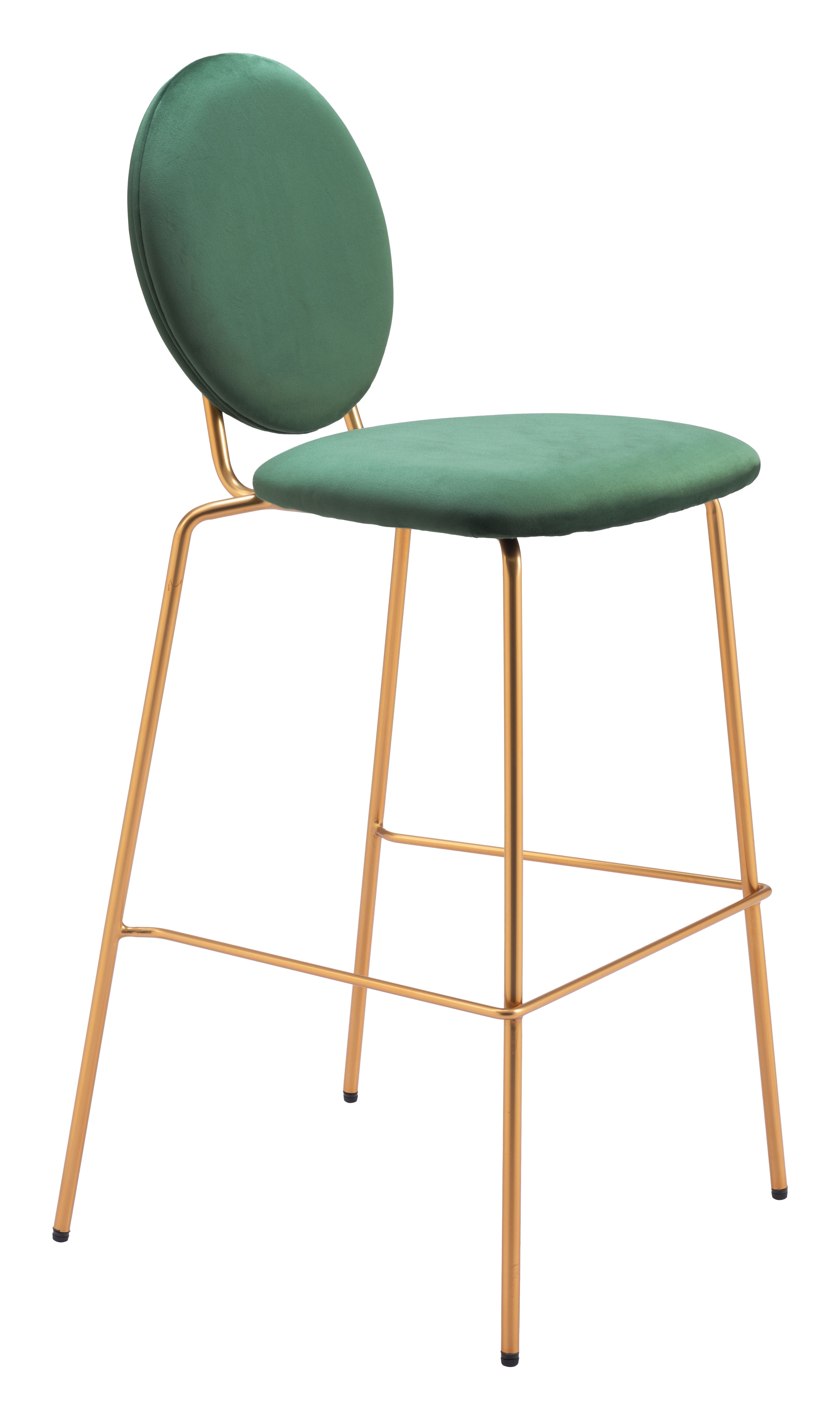 Odessa Barstool (Set of 2) Green & Gold