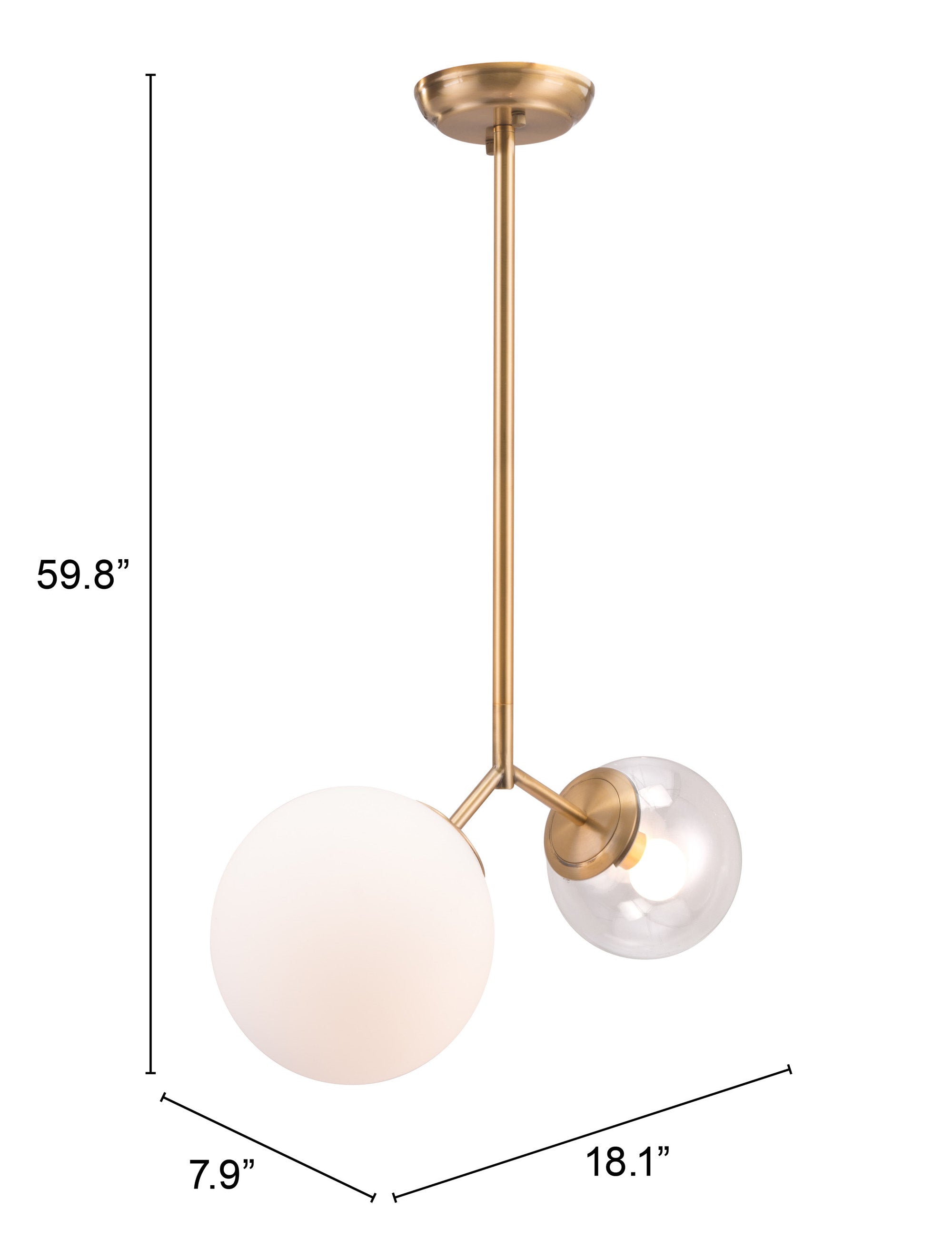 Constance Ceiling Lamp Brass